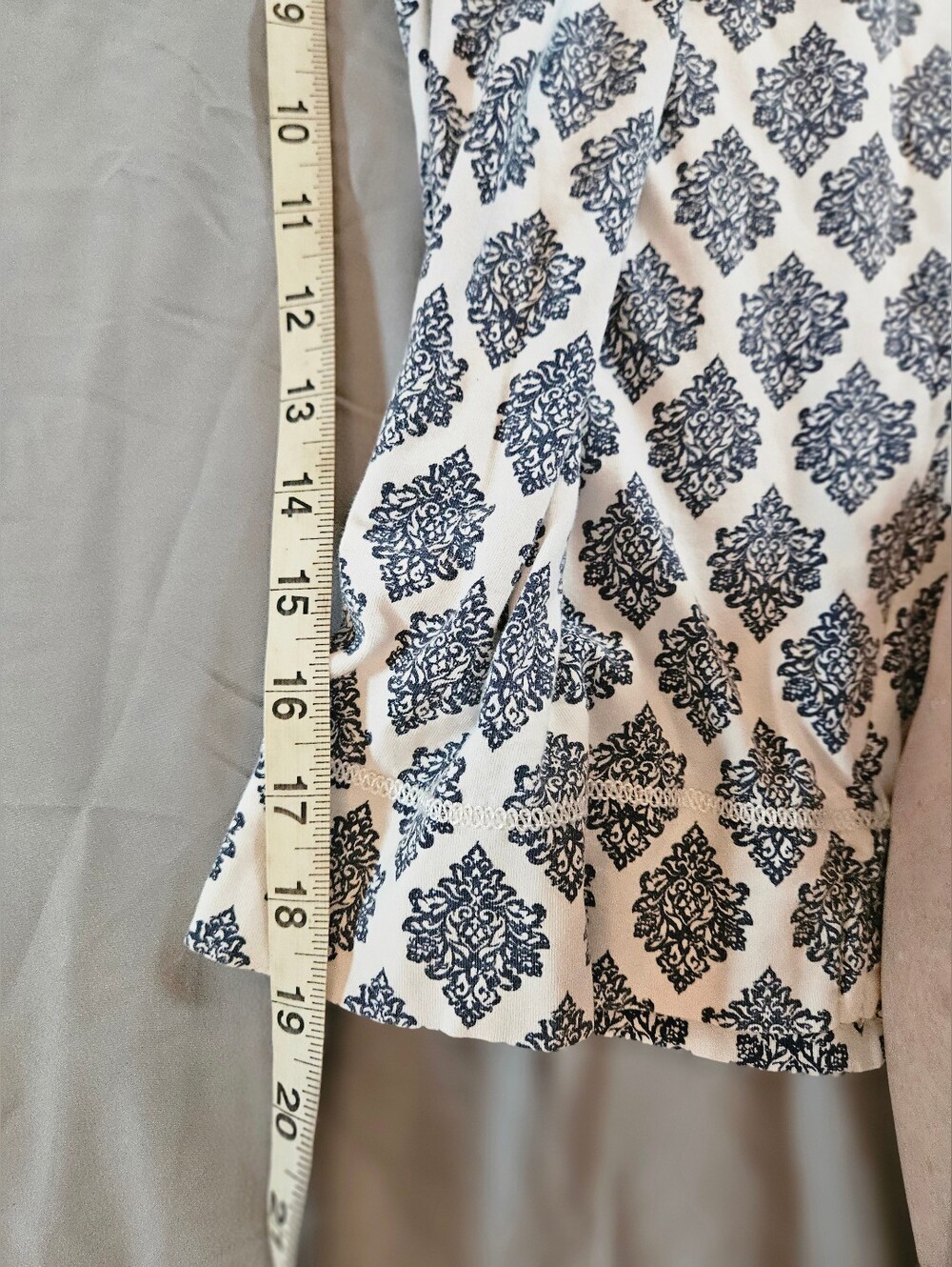Carole Hochman Womens White And Blue Geometric Print Pajama Capri Pants Size XXL - Picture 8 of 15